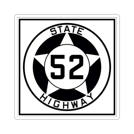 Texas 52 1935 (Texas) (Road Sign) STICKER Vinyl Kiss-Cut Decal 2 Inch White - The Sticker Space