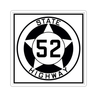 Texas 52 1935 (Texas) (Road Sign) STICKER Vinyl Kiss-Cut Decal 3 Inch White - The Sticker Space