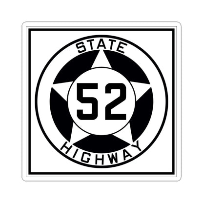 Texas 52 1935 (Texas) (Road Sign) STICKER Vinyl Kiss-Cut Decal 4 Inch White - The Sticker Space
