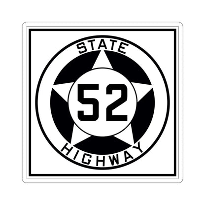 Texas 52 1935 (Texas) (Road Sign) STICKER Vinyl Kiss-Cut Decal 6 Inch White - The Sticker Space