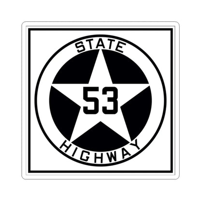 Texas 53 1917 (Texas) (Road Sign) STICKER Vinyl Kiss-Cut Decal 2 Inch White - The Sticker Space