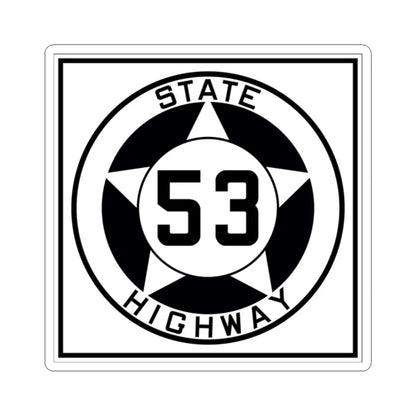 Texas 53 1935 (Texas) (Road Sign) STICKER Vinyl Kiss-Cut Decal 2 Inch White - The Sticker Space