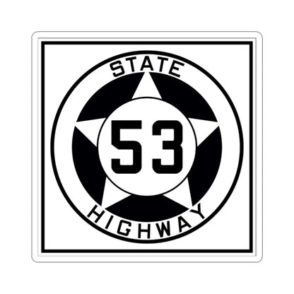 Texas 53 1935 (Texas) (Road Sign) STICKER Vinyl Kiss-Cut Decal 3 Inch White - The Sticker Space