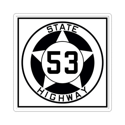 Texas 53 1935 (Texas) (Road Sign) STICKER Vinyl Kiss-Cut Decal 4 Inch White - The Sticker Space