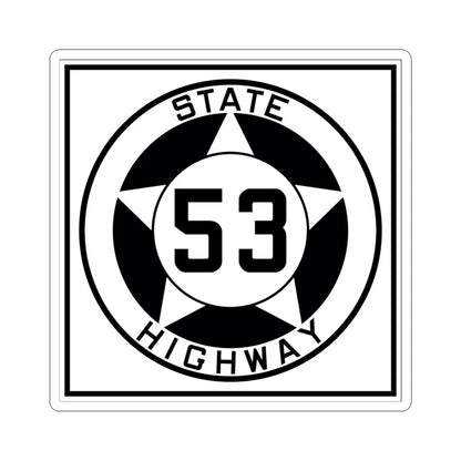 Texas 53 1935 (Texas) (Road Sign) STICKER Vinyl Kiss-Cut Decal 6 Inch White - The Sticker Space