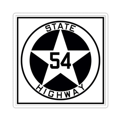 Texas 54 1917 (Texas) (Road Sign) STICKER Vinyl Kiss-Cut Decal 2 Inch White - The Sticker Space