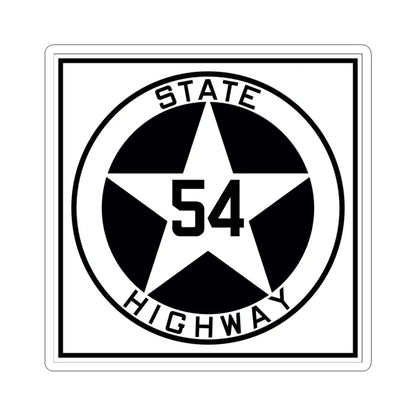 Texas 54 1917 (Texas) (Road Sign) STICKER Vinyl Kiss-Cut Decal 6 Inch White - The Sticker Space