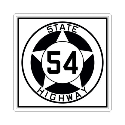 Texas 54 1935 (Texas) (Road Sign) STICKER Vinyl Kiss-Cut Decal 2 Inch White - The Sticker Space