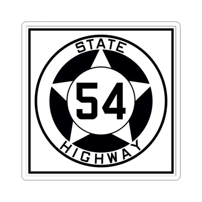 Texas 54 1935 (Texas) (Road Sign) STICKER Vinyl Kiss-Cut Decal 6 Inch White - The Sticker Space