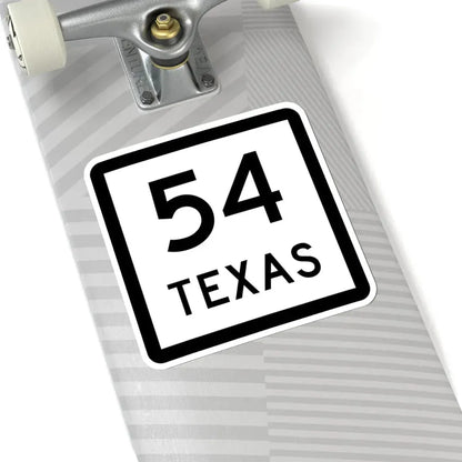 Texas 54 (Texas) (Road Sign) STICKER Vinyl Kiss-Cut Decal - The Sticker Space