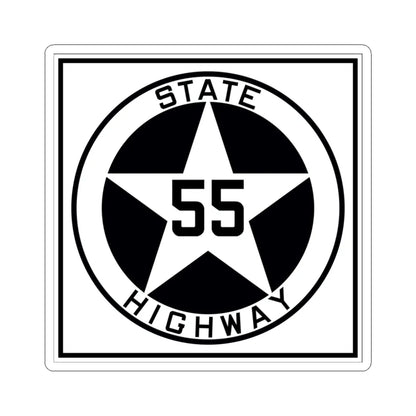 Texas 55 1917 (Texas) (Road Sign) STICKER Vinyl Kiss-Cut Decal 3 Inch White - The Sticker Space