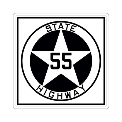 Texas 55 1917 (Texas) (Road Sign) STICKER Vinyl Kiss-Cut Decal 6 Inch White - The Sticker Space
