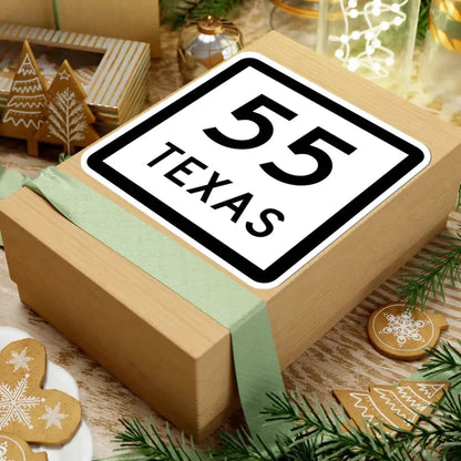 Texas 55 (Texas) (Road Sign) STICKER Vinyl Kiss-Cut Decal - The Sticker Space