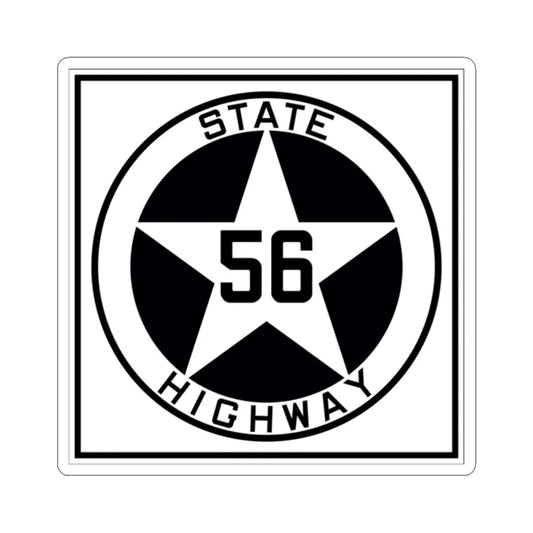 Texas 56 1917 (Texas) (Road Sign) STICKER Vinyl Kiss-Cut Decal 2 Inch White - The Sticker Space