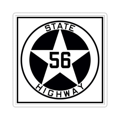 Texas 56 1917 (Texas) (Road Sign) STICKER Vinyl Kiss-Cut Decal 3 Inch White - The Sticker Space