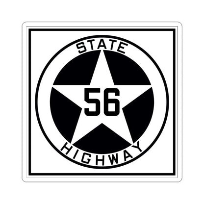 Texas 56 1917 (Texas) (Road Sign) STICKER Vinyl Kiss-Cut Decal 4 Inch White - The Sticker Space