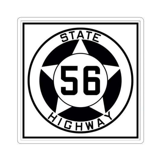 Texas 56 1935 (Texas) (Road Sign) STICKER Vinyl Kiss-Cut Decal 2 Inch White - The Sticker Space