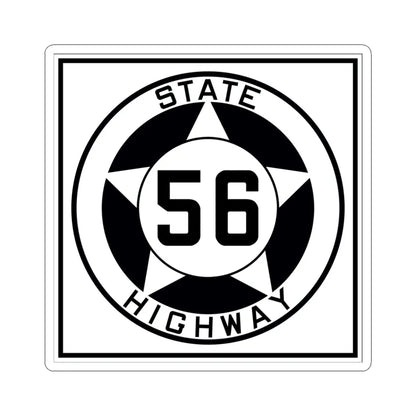 Texas 56 1935 (Texas) (Road Sign) STICKER Vinyl Kiss-Cut Decal 4 Inch White - The Sticker Space