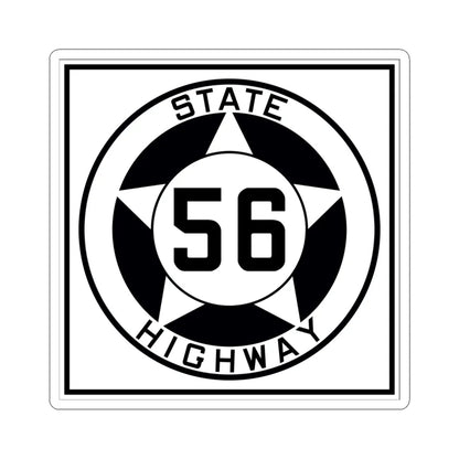 Texas 56 1935 (Texas) (Road Sign) STICKER Vinyl Kiss-Cut Decal 6 Inch White - The Sticker Space