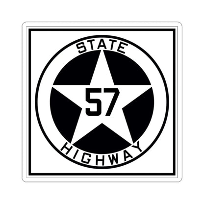 Texas 57 1917 (Texas) (Road Sign) STICKER Vinyl Kiss-Cut Decal 2 Inch White - The Sticker Space