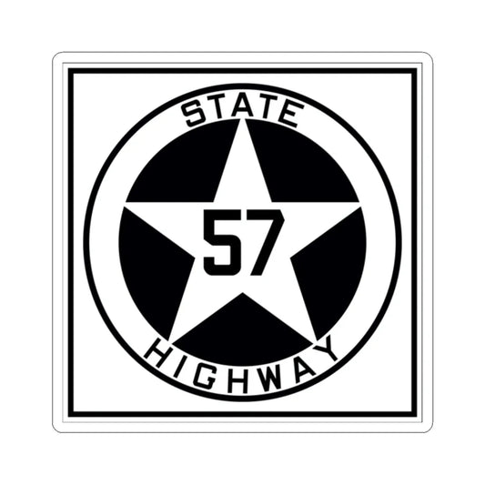 Texas 57 1917 (Texas) (Road Sign) STICKER Vinyl Kiss-Cut Decal 2 Inch White - The Sticker Space