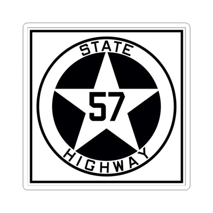 Texas 57 1917 (Texas) (Road Sign) STICKER Vinyl Kiss-Cut Decal 6 Inch White - The Sticker Space