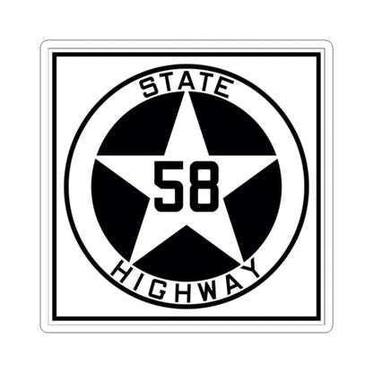 Texas 58 1917 (Texas) (Road Sign) STICKER Vinyl Kiss-Cut Decal 2 Inch White - The Sticker Space