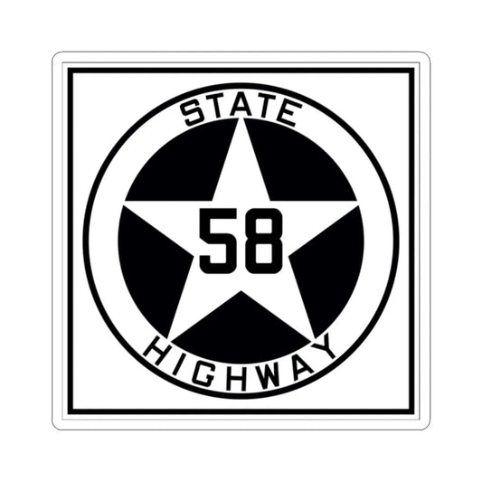Texas 58 1917 (Texas) (Road Sign) STICKER Vinyl Kiss-Cut Decal 2 Inch White - The Sticker Space