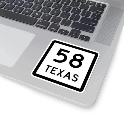 Texas 58 (Texas) (Road Sign) STICKER Vinyl Kiss-Cut Decal - The Sticker Space