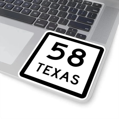 Texas 58 (Texas) (Road Sign) STICKER Vinyl Kiss-Cut Decal - The Sticker Space