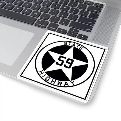 Texas 59 1917 (Texas) (Road Sign) STICKER Vinyl Kiss-Cut Decal - The Sticker Space