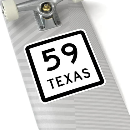 Texas 59 (Texas) (Road Sign) STICKER Vinyl Kiss-Cut Decal - The Sticker Space