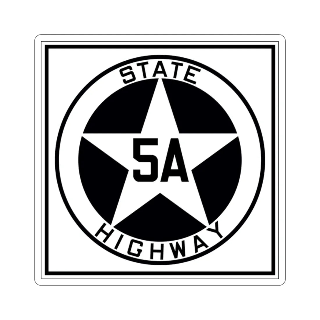 Texas 5A 1917 (Texas) (Road Sign) STICKER Vinyl Kiss-Cut Decal 2 Inch White - The Sticker Space