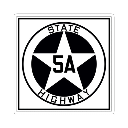 Texas 5A 1917 (Texas) (Road Sign) STICKER Vinyl Kiss-Cut Decal 2 Inch White - The Sticker Space