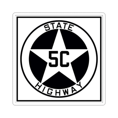Texas 5C 1917 (Texas) (Road Sign) STICKER Vinyl Kiss-Cut Decal 2 Inch White - The Sticker Space