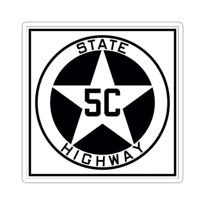 Texas 5C 1917 (Texas) (Road Sign) STICKER Vinyl Kiss-Cut Decal 3 Inch White - The Sticker Space