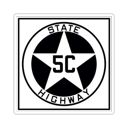 Texas 5C 1917 (Texas) (Road Sign) STICKER Vinyl Kiss-Cut Decal 4 Inch White - The Sticker Space