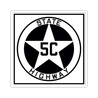Texas 5C 1917 (Texas) (Road Sign) STICKER Vinyl Kiss-Cut Decal 6 Inch White - The Sticker Space