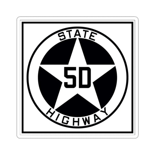 Texas 5D 1917 (Texas) (Road Sign) STICKER Vinyl Kiss-Cut Decal 2 Inch White - The Sticker Space