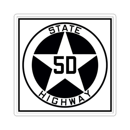 Texas 5D 1917 (Texas) (Road Sign) STICKER Vinyl Kiss-Cut Decal 3 Inch White - The Sticker Space
