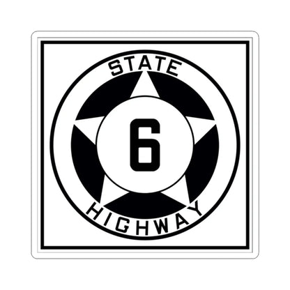 Texas 6 1935 (Texas) (Road Sign) STICKER Vinyl Kiss-Cut Decal 2 Inch White - The Sticker Space