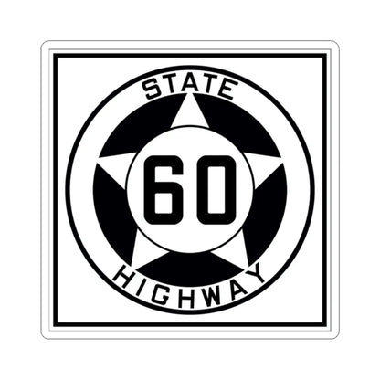 Texas 60 1935 (Texas) (Road Sign) STICKER Vinyl Kiss-Cut Decal 2 Inch White - The Sticker Space
