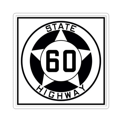 Texas 60 1935 (Texas) (Road Sign) STICKER Vinyl Kiss-Cut Decal 3 Inch White - The Sticker Space