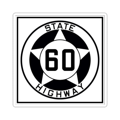 Texas 60 1935 (Texas) (Road Sign) STICKER Vinyl Kiss-Cut Decal 4 Inch White - The Sticker Space