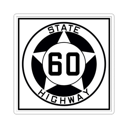 Texas 60 1935 (Texas) (Road Sign) STICKER Vinyl Kiss-Cut Decal 6 Inch White - The Sticker Space