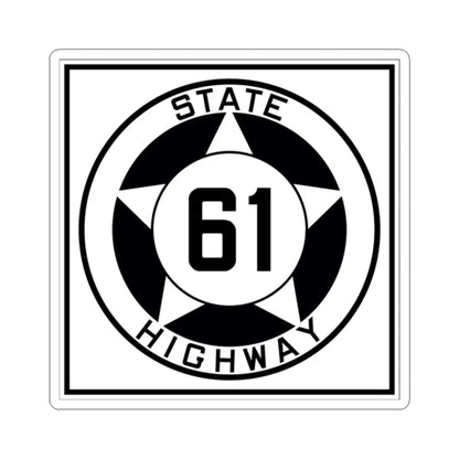 Texas 61 1935 (Texas) (Road Sign) STICKER Vinyl Kiss-Cut Decal 2 Inch White - The Sticker Space