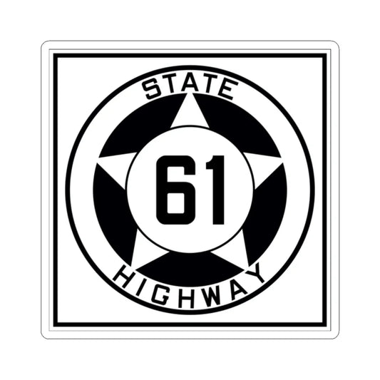Texas 61 1935 (Texas) (Road Sign) STICKER Vinyl Kiss-Cut Decal 2 Inch White - The Sticker Space