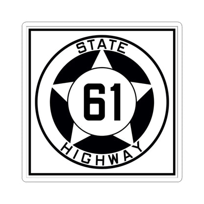 Texas 61 1935 (Texas) (Road Sign) STICKER Vinyl Kiss-Cut Decal 4 Inch White - The Sticker Space