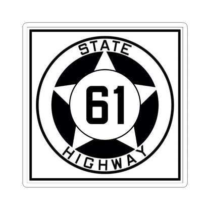 Texas 61 1935 (Texas) (Road Sign) STICKER Vinyl Kiss-Cut Decal 6 Inch White - The Sticker Space