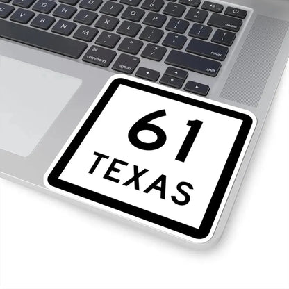Texas 61 (Texas) (Road Sign) STICKER Vinyl Kiss-Cut Decal - The Sticker Space